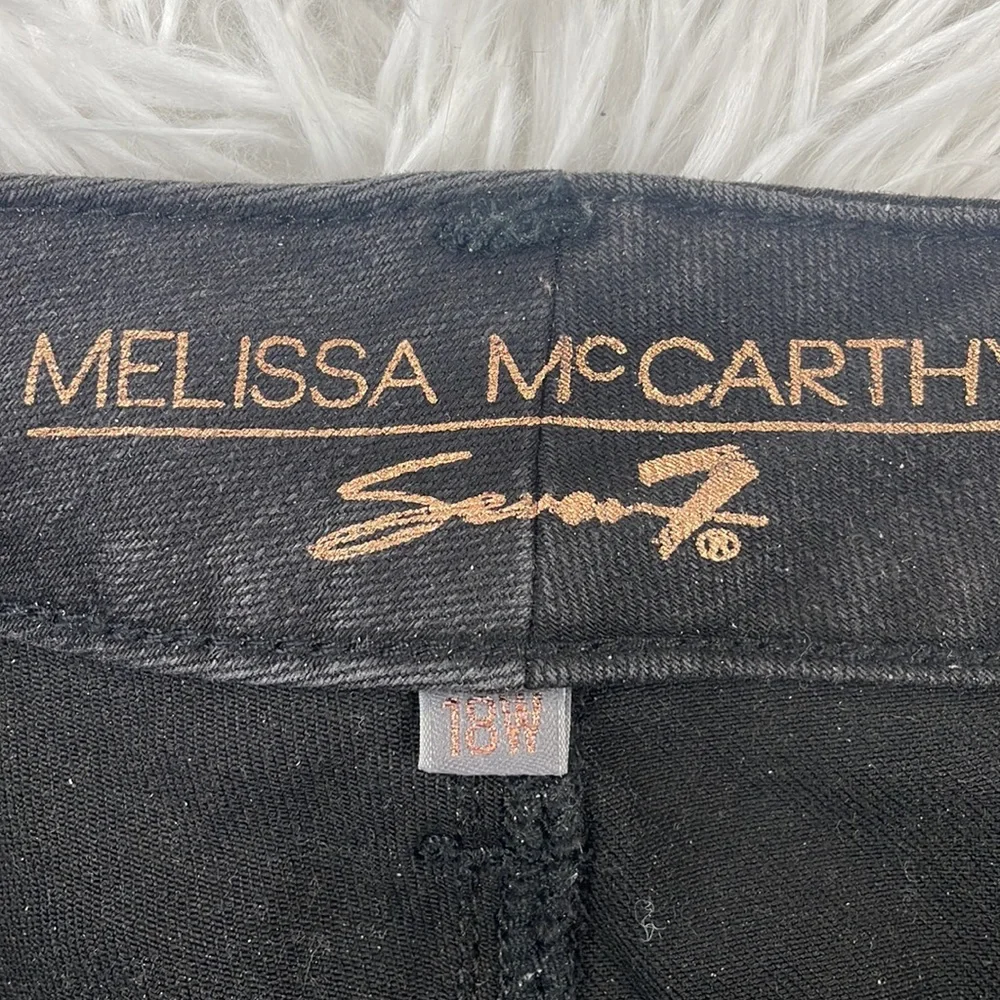 SEVEN7 MELISSA MCCARTHY Pencil faded black Moto Jeans. Size 18w - Picture 6 of 12